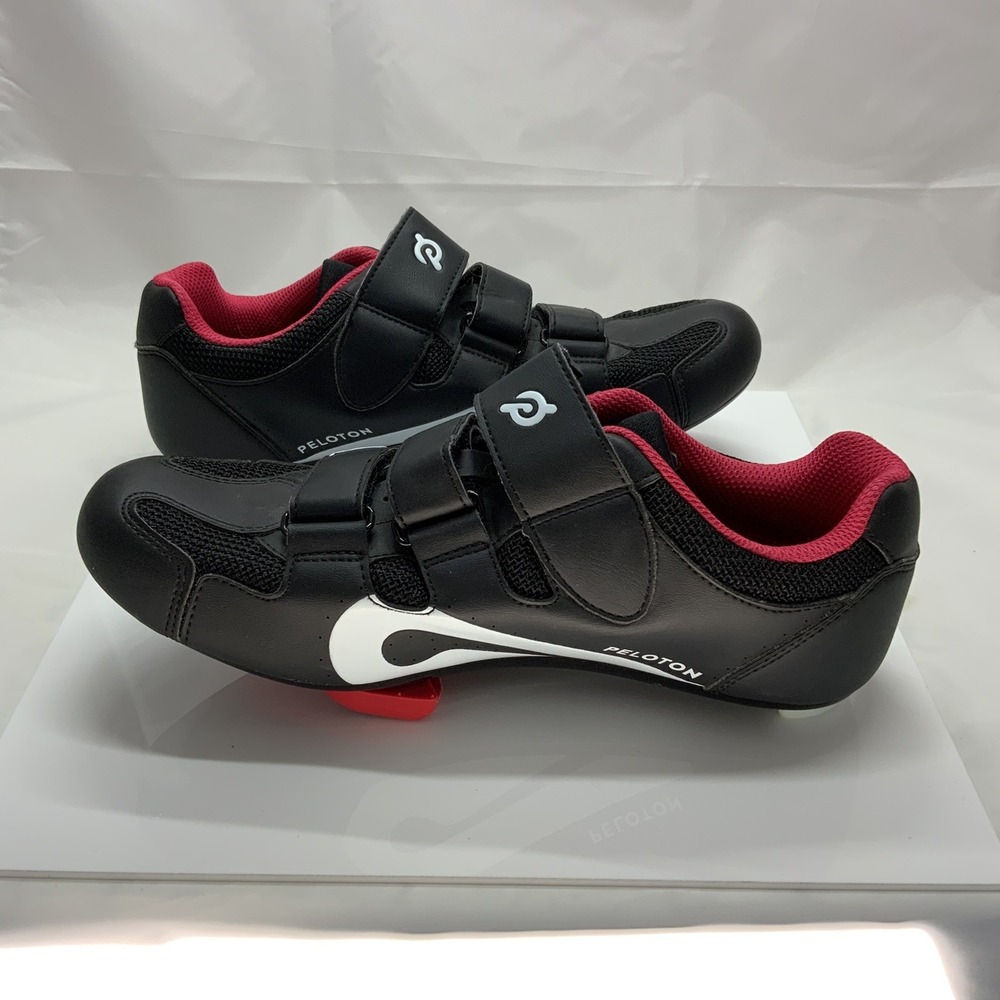 Peloton Cycling Shoes Size 40 EU Black Red Look Delta Cleats Spin